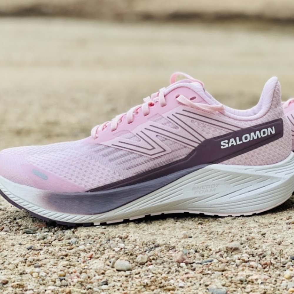 Salomon Aero blaze Women's Running Shoes - Pink and White - Picture 1 of 6